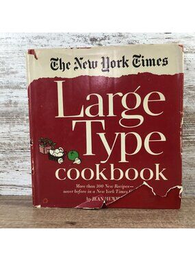 The New York Times Large Type Cookbook By Jean Hewitt Hardcover 1968